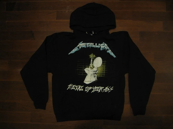METALLICA -Metal Up Your Ass - Distressed Vintage -Two Sided Printed - Hoodie